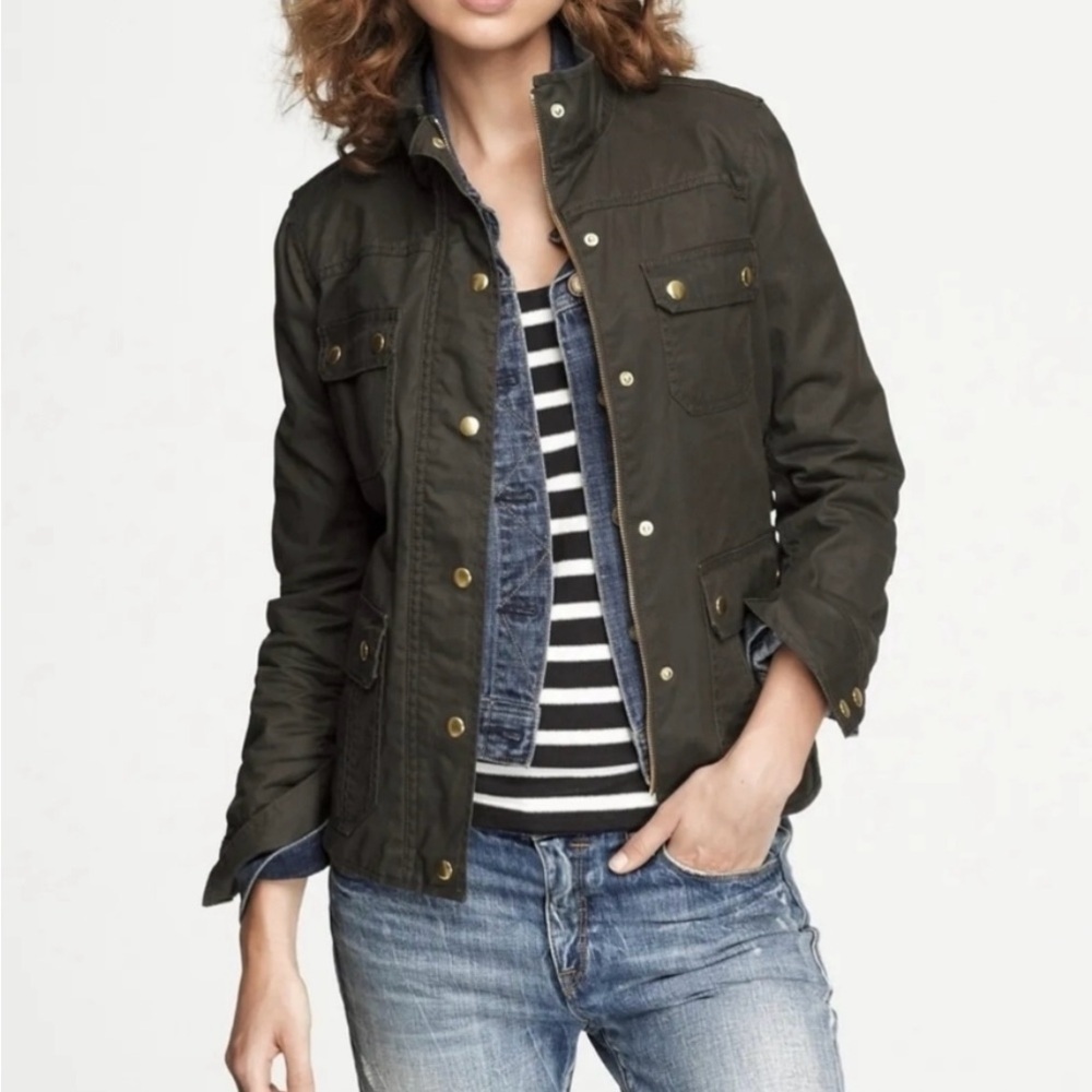 J Crew Relaxed Boyfriend Field Olive Jacket